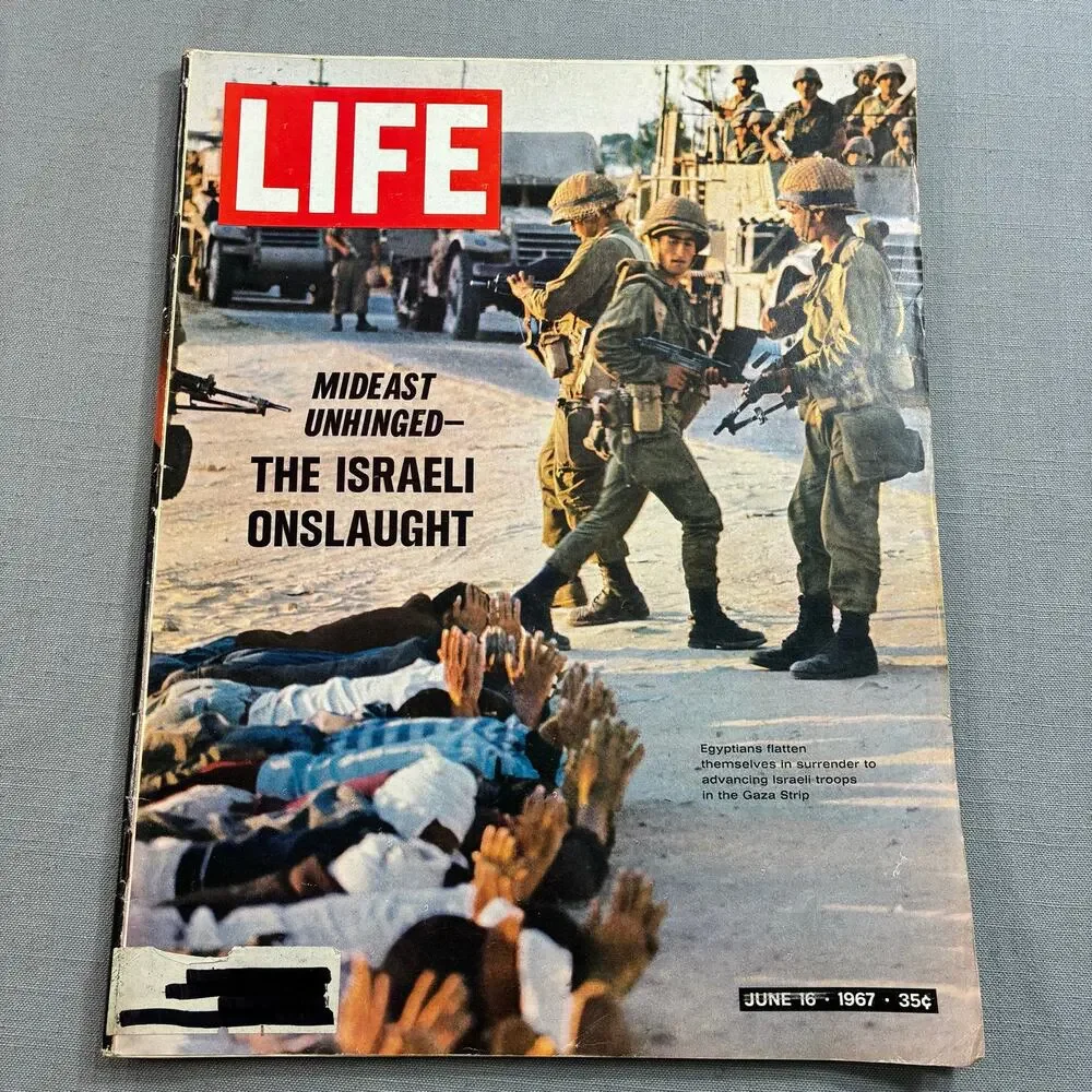 Vintage 1967 LIFE Magazine Six Day War Israel Gaza Israeli Onslaught See Descr